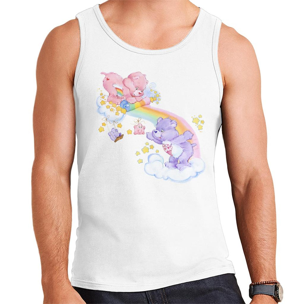 Cheer Bear And Share Bear Unrolling A Rainbow Men's Vest-Care Bears Store