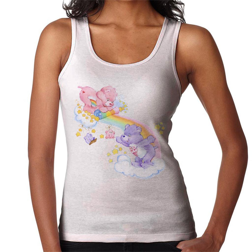 Cheer Bear And Share Bear Unrolling A Rainbow Women's Vest-Care Bears Store