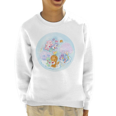 Care Bears Brave Heart Lion Pink Trees Kid's Sweatshirt