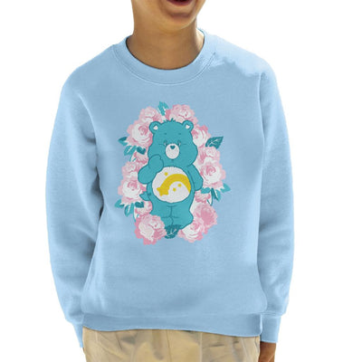 Care Bears Wish Bear Pink Flowers Kid's Sweatshirt