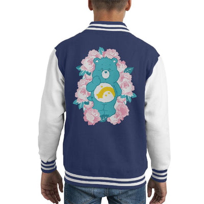 Care Bears Wish Bear Pink Flowers Kid's Varsity Jacket