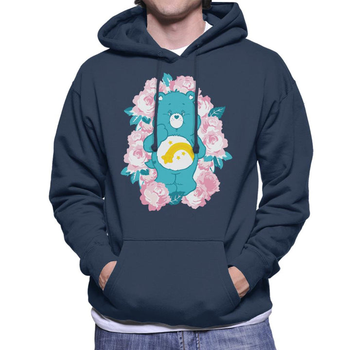 Wish Bear Pink Flowers Men's Hooded Sweatshirt-Care Bears Store