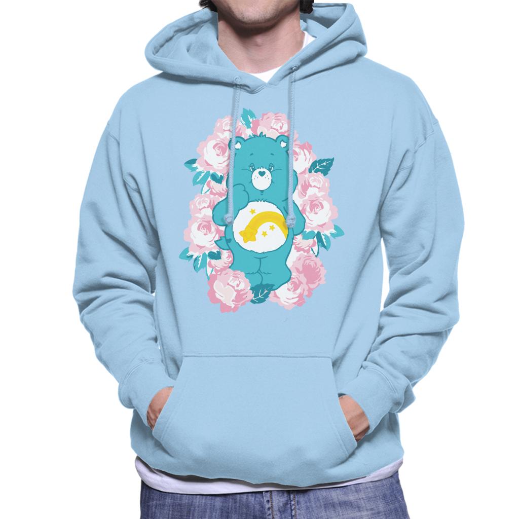 Wish Bear Pink Flowers Men's Hooded Sweatshirt-Care Bears Store