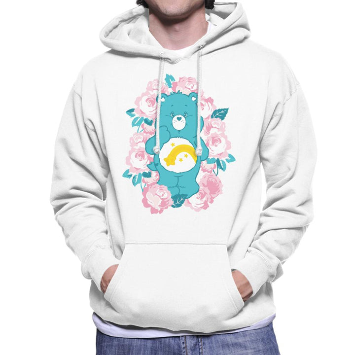 Wish Bear Pink Flowers Men's Hooded Sweatshirt-Care Bears Store