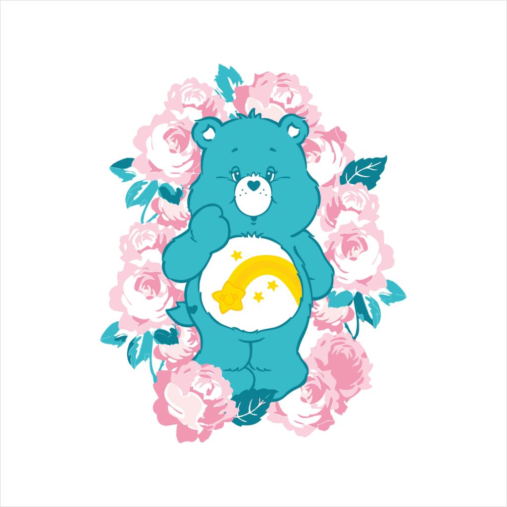 Wish Bear Pink Flowers Men's Hooded Sweatshirt-Care Bears Store