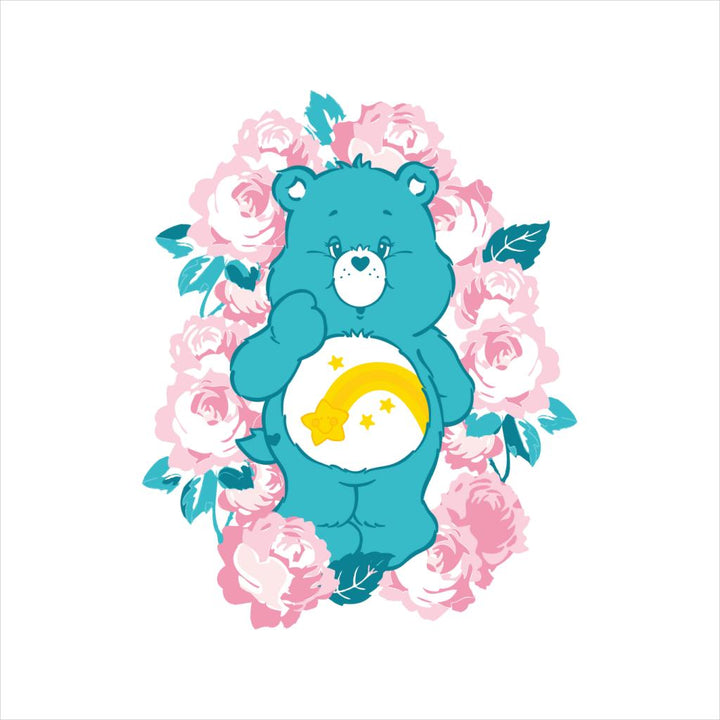 Wish Bear Pink Flowers Men's Hooded Sweatshirt-Care Bears Store