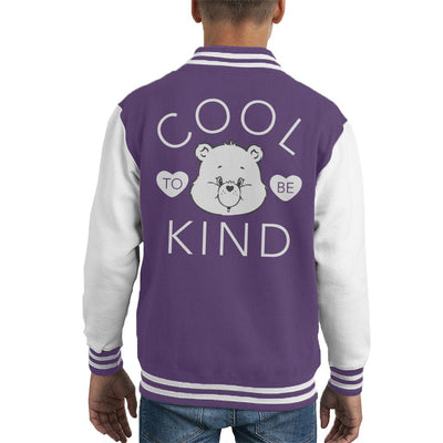 Care Bears Tenderheart Bear Cool To Be Kind White Text Kid's Varsity Jacket
