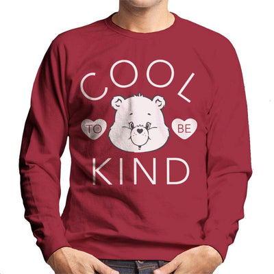 Care Bears Tenderheart Bear Cool To Be Kind White Text Men's Sweatshirt