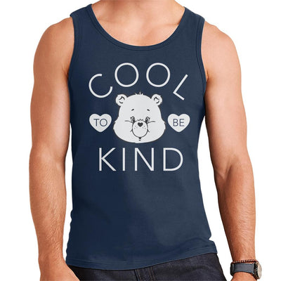 Care Bears Tenderheart Bear Cool To Be Kind White Text Men's Vest