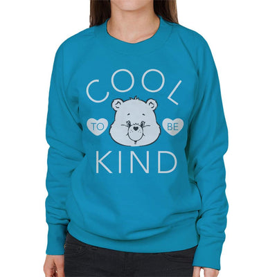Care Bears Tenderheart Bear Cool To Be Kind White Text Women's Sweatshirt