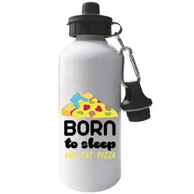 Care Bears Bedtime Bear Born To Sleep And Eat Pizza Aluminium Sports Water Bottle