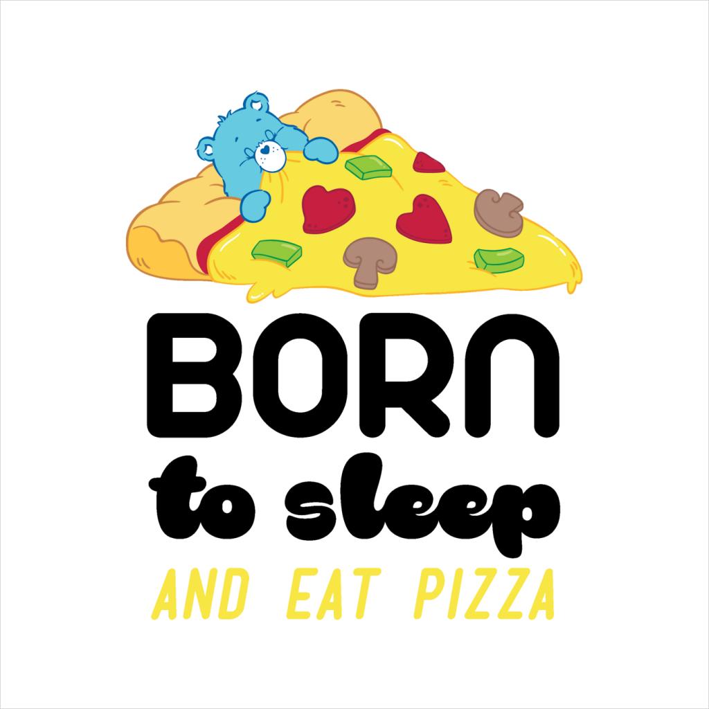 Bedtime Bear Born To Sleep And Eat Pizza Kids T-Shirt-Care Bears Store