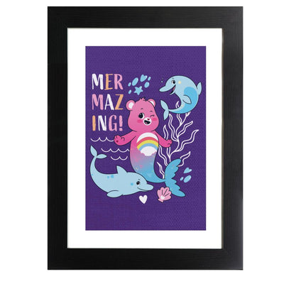 Care Bears Unlock The Magic Cheer Bear Mermazing Dolphins Framed Print