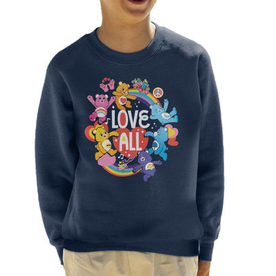 Care Bears Unlock The Magic Love All White Text Kid's Sweatshirt