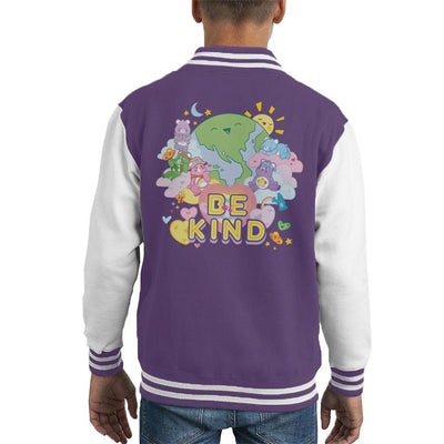 Care Bears Unlock The Magic Be Kind On Earth Kid's Varsity Jacket