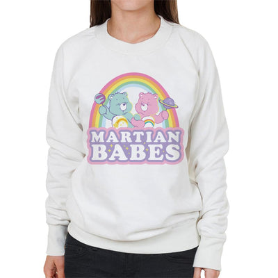 Care Bears Cheer Bear And Wish Bear Martian Babes Women's Sweatshirt