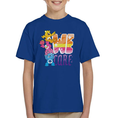 Care Bears Unlock The Magic We Care White Border Kid's T-Shirt