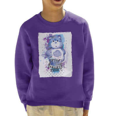 Care Bears Grumpy Bear Hug At Your Own Risk Kid's Sweatshirt