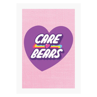 Care Bears Unlock The Magic Purple Heart A4 Print