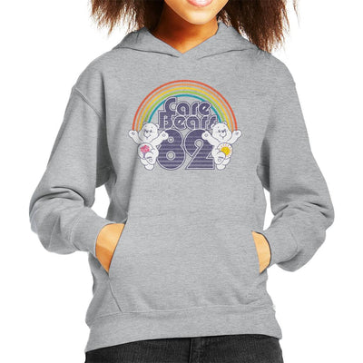 Care Bears 82 Rainbow Funshine Bear And Share Bear Kid's Hooded Sweatshirt