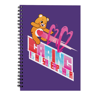 Care Bears Unlock The Magic Caring Is My Superpower White Border Spiral Notebook