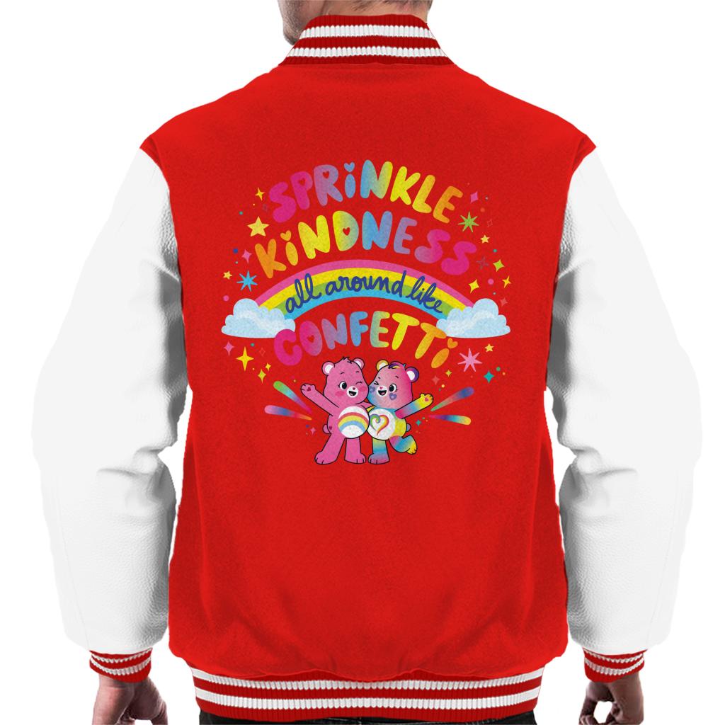 Kindess Comp Jacket Togetherness Bear Sprinkle Kindness Men's Varsity Jacket | Care Bears Store