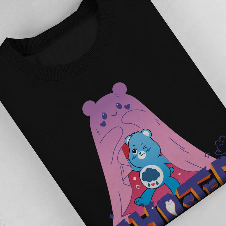 Halloween Grumpy Bear Ghosted Kids Sweatshirt-Care Bears Store
