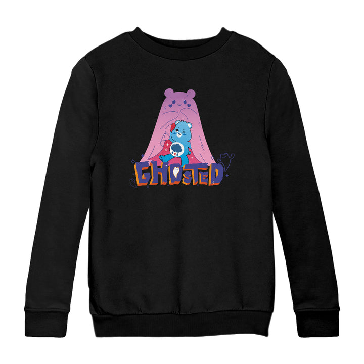 Halloween Grumpy Bear Ghosted Kids Sweatshirt-Care Bears Store