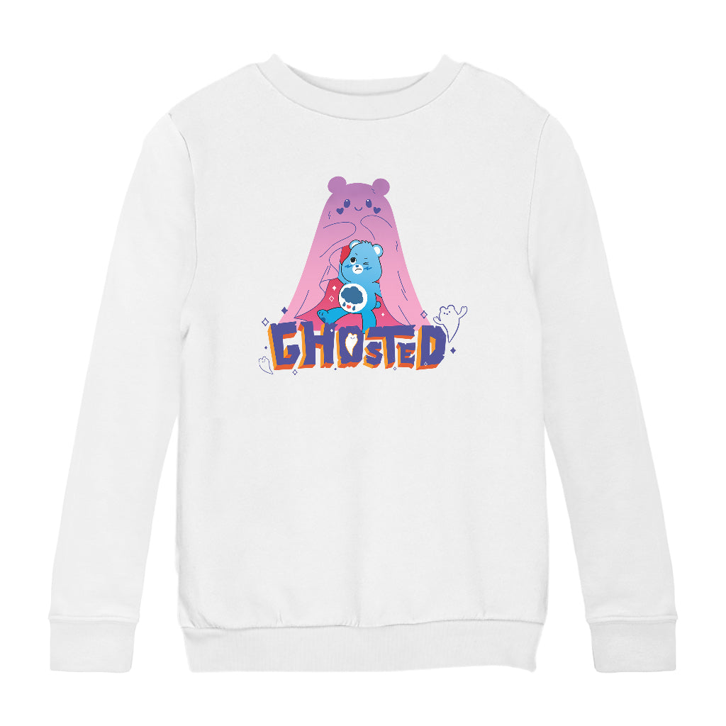 Halloween Grumpy Bear Ghosted Kids Sweatshirt-Care Bears Store