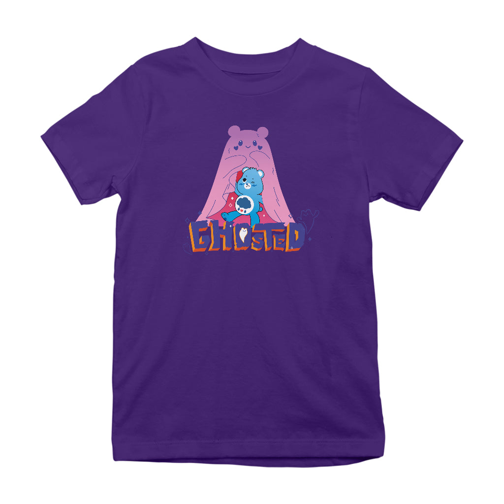 Halloween Grumpy Bear Ghosted Kids T-Shirt-Care Bears Store