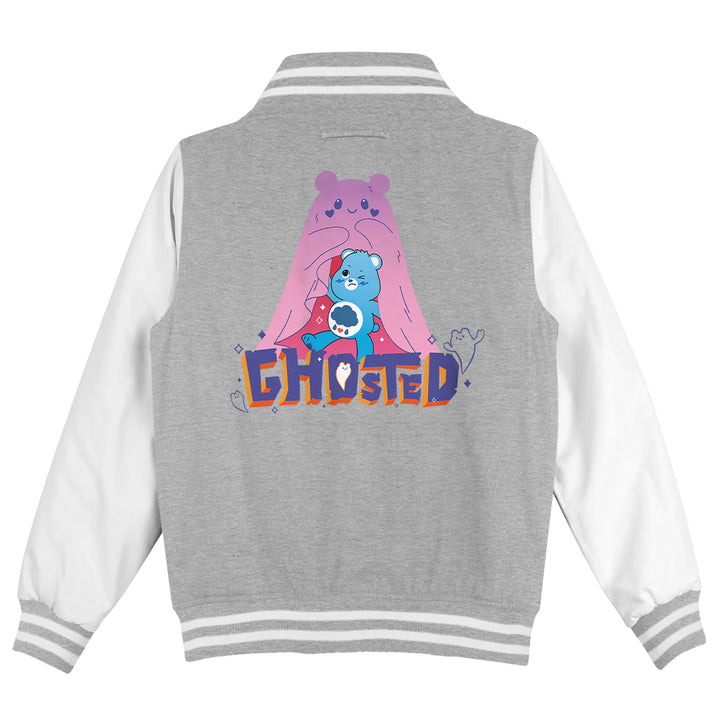 Halloween Grumpy Bear Ghosted Kids Varsity Jacket-Care Bears Store