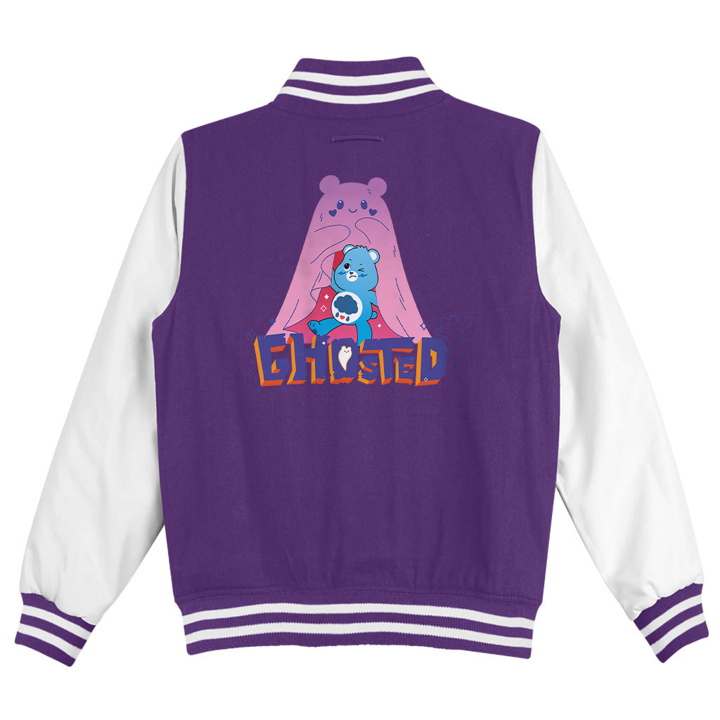 Halloween Grumpy Bear Ghosted Men's Varsity Jacket-Care Bears Store