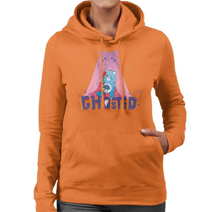 Halloween Grumpy Bear Ghosted Women's Hooded Sweatshirt-Care Bears Store