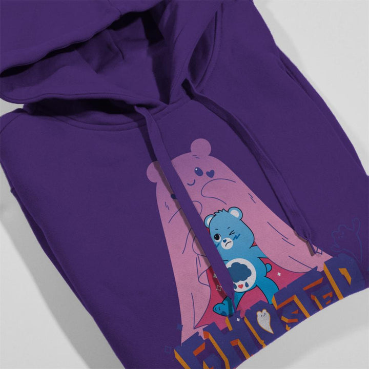 Halloween Grumpy Bear Ghosted Women's Hooded Sweatshirt-Care Bears Store