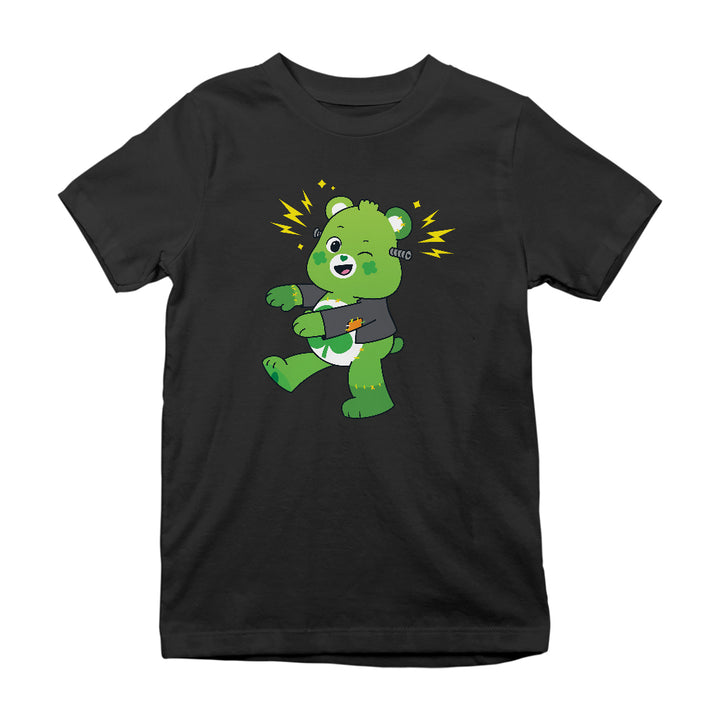 Halloween Good Luck Bear Frankenstein Kids T-Shirt-Care Bears Store
