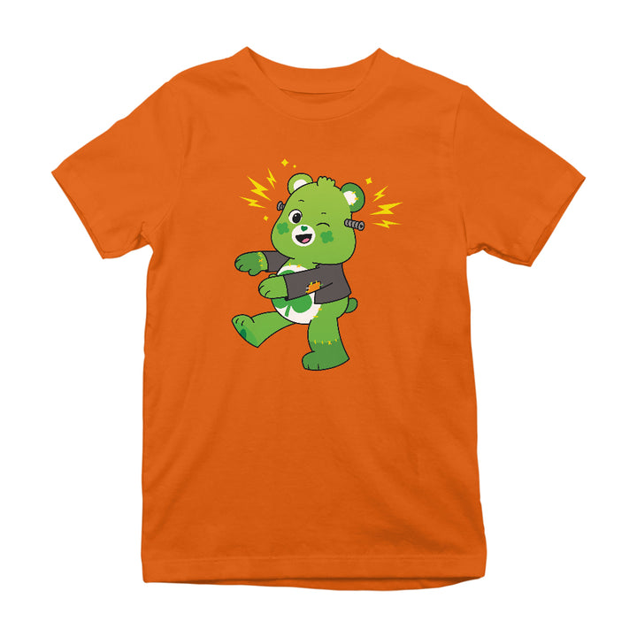 Halloween Good Luck Bear Frankenstein Kids T-Shirt-Care Bears Store