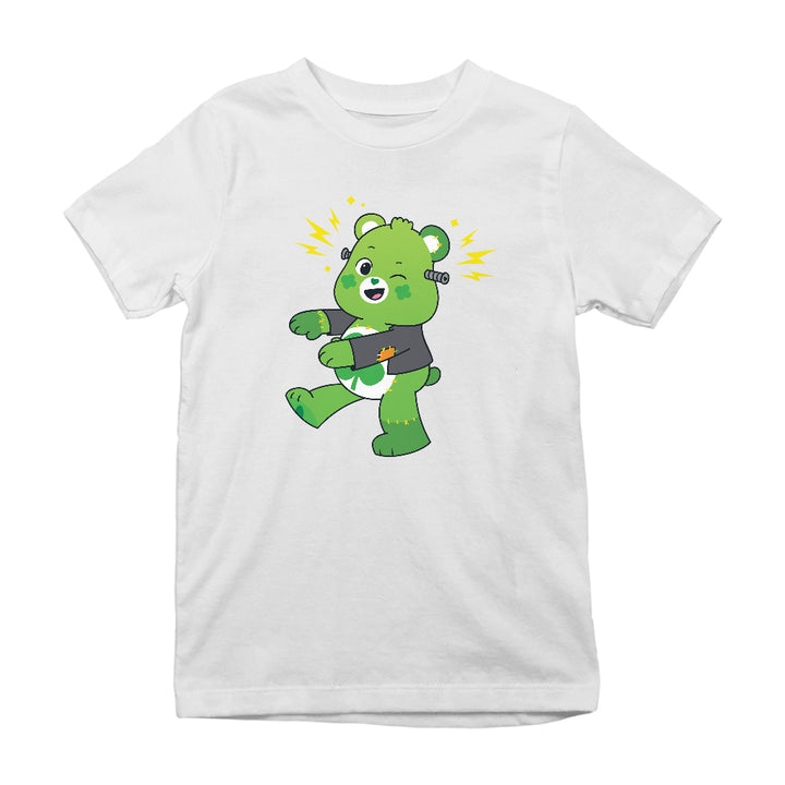 Halloween Good Luck Bear Frankenstein Kids T-Shirt-Care Bears Store