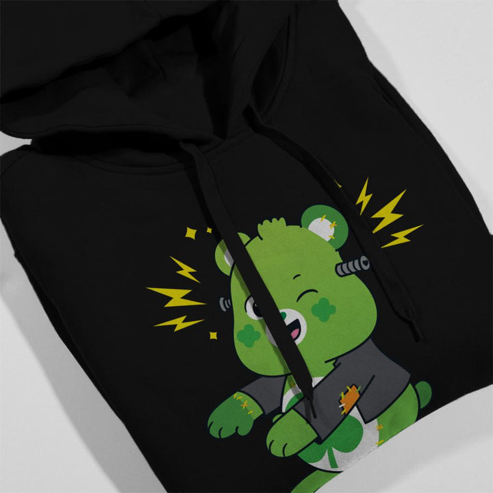 Halloween Good Luck Bear Frankenstein Men's Hooded Sweatshirt-Care Bears Store