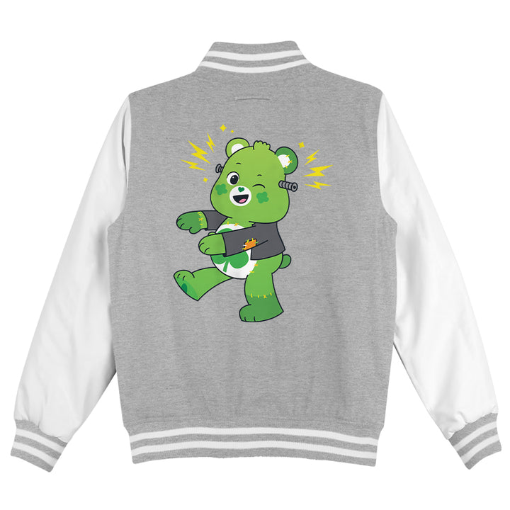 Halloween Good Luck Bear Frankenstein Kids Varsity Jacket-Care Bears Store