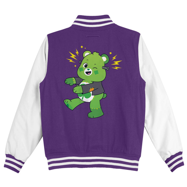 Halloween Good Luck Bear Frankenstein Men's Varsity Jacket-Care Bears Store