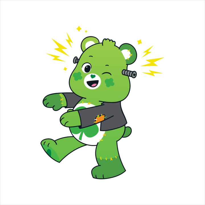 Halloween Good Luck Bear Frankenstein Women's Hooded Sweatshirt-Care Bears Store