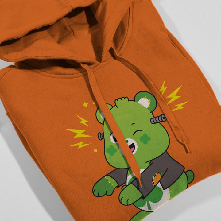 Halloween Good Luck Bear Frankenstein Women's Hooded Sweatshirt-Care Bears Store