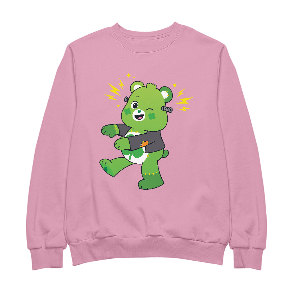 Halloween Good Luck Bear Frankenstein Women's Sweatshirt-Care Bears Store