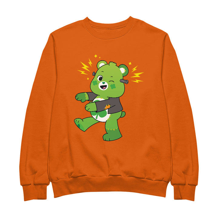 Halloween Good Luck Bear Frankenstein Women's Sweatshirt-Care Bears Store