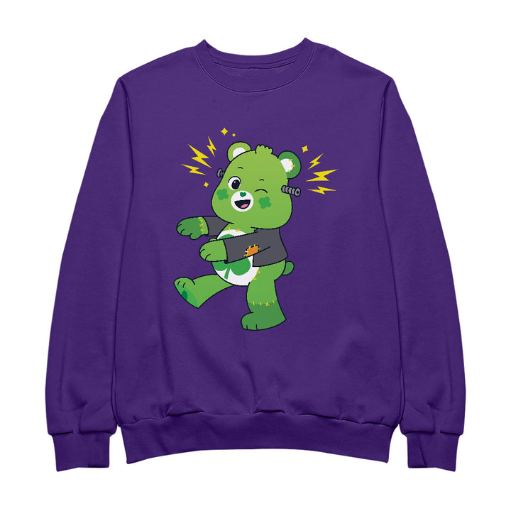 Halloween Good Luck Bear Frankenstein Women's Sweatshirt-Care Bears Store