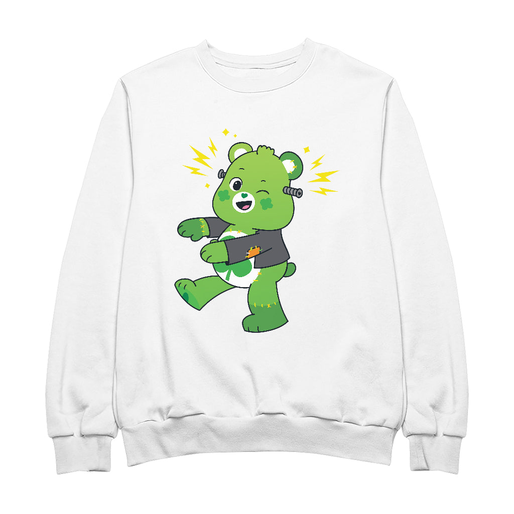 Halloween Good Luck Bear Frankenstein Women's Sweatshirt-Care Bears Store