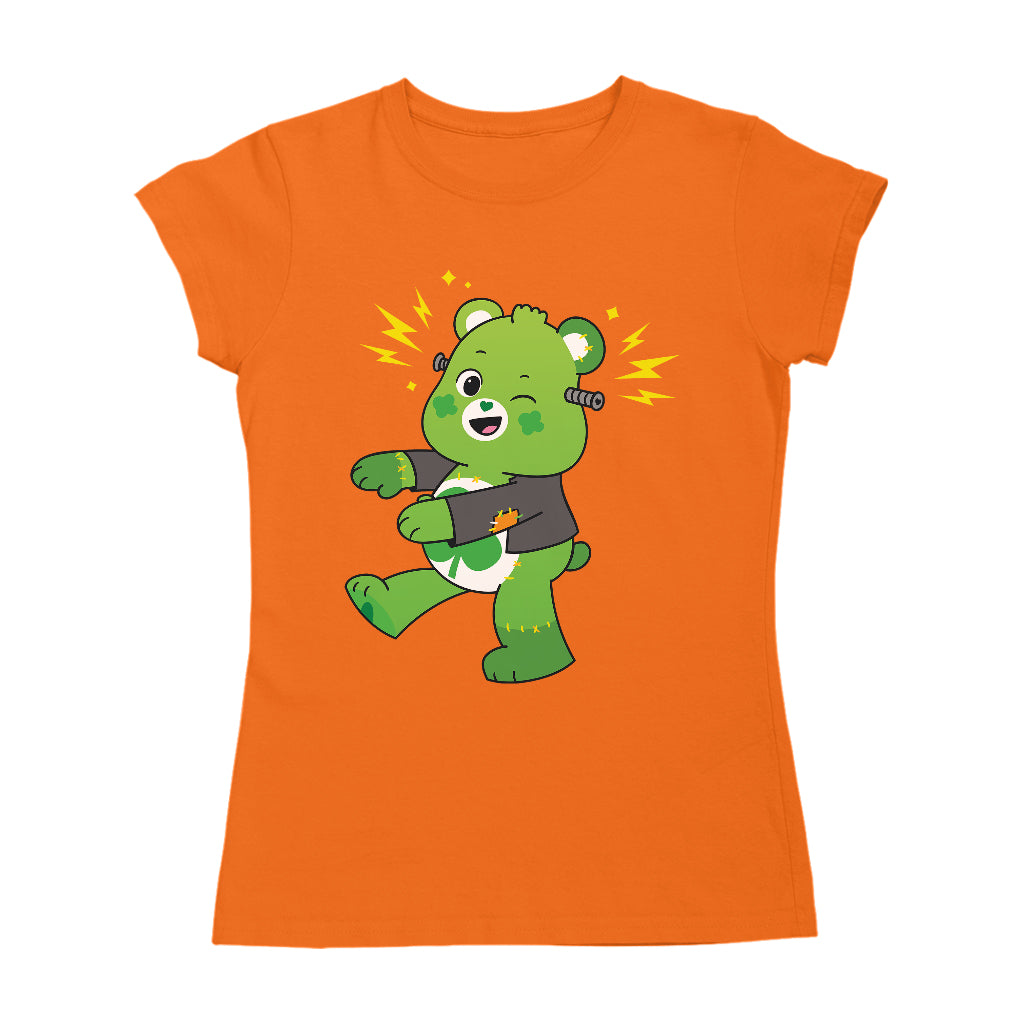 Halloween Good Luck Bear Frankenstein Women's T-Shirt-Care Bears Store