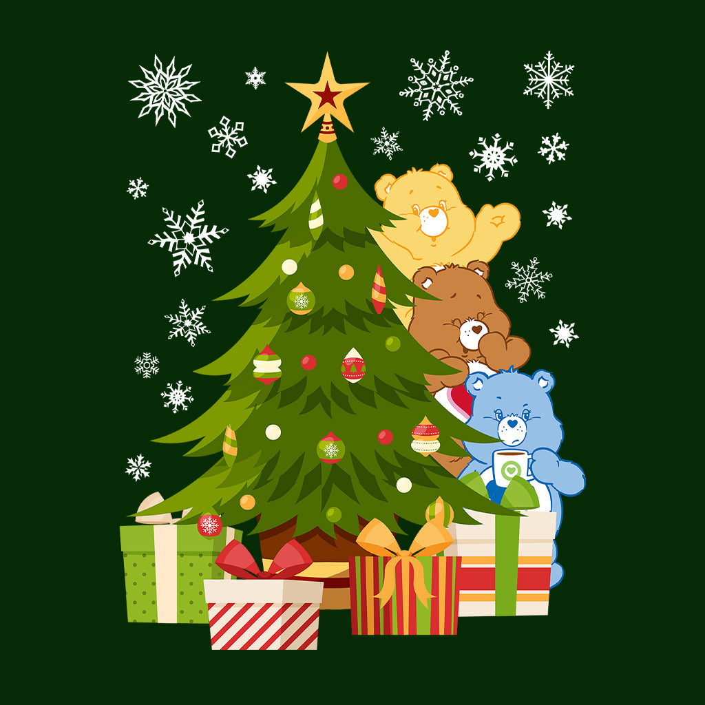 Care Bears Christmas Behind The Christmas Tree Men's Sweatshirt-Care Bears Store