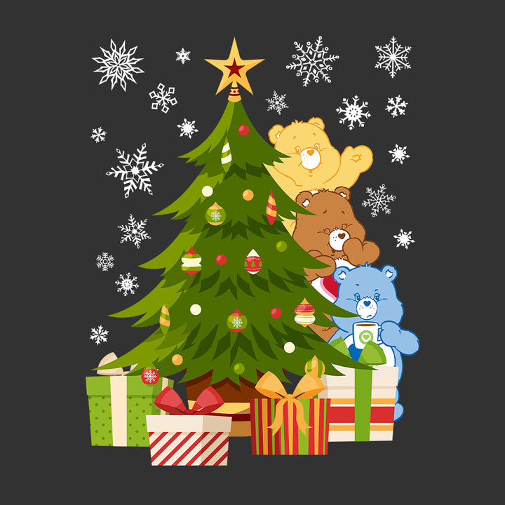 Care Bears Christmas Behind The Christmas Tree Men's Hooded Sweatshirt-Care Bears Store