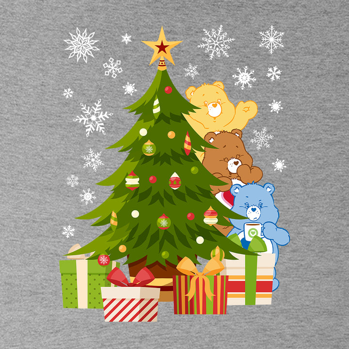 Care Bears Christmas Behind The Christmas Tree Women's Sweatshirt-Care Bears Store